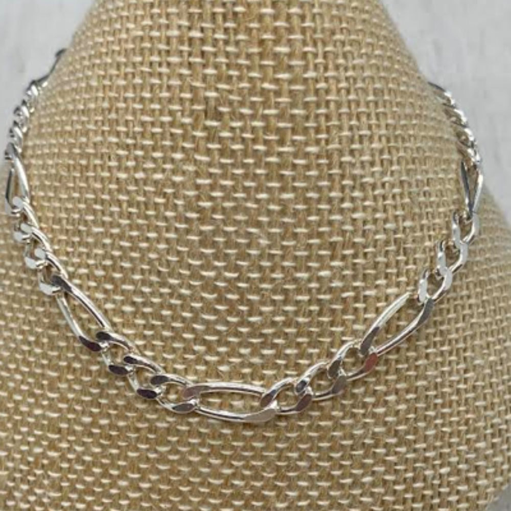Figaro Sterling Silver Bracelet